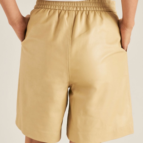 SEED | Leather Short in Fawn - Picture 3 of 10